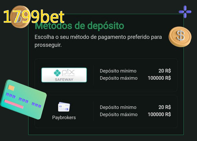 O cassino 1799betbet oferece uma grande variedade de métodos de pagamento
