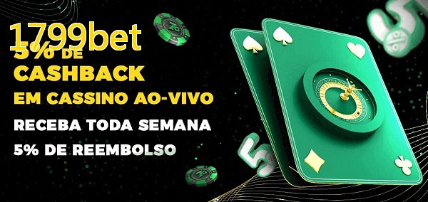 Promoções do cassino ao Vivo 1799bet